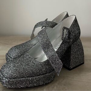 Nodaleto sparkle Mary Jane shoes